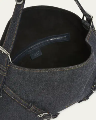 Givenchy Voyou Medium Shoulder Bag in Denim | Thumbnail 8 Givenchy Voyou Medium Shoulder Bag in Denim | Thumbnail 8