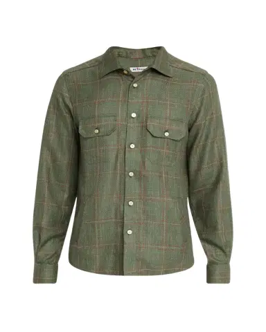 Kiton Men's Maxi-Plaid Cashmere Blend Overshirt | Thumbnail 1 Kiton Men's Maxi-Plaid Cashmere Blend Overshirt | Thumbnail 1