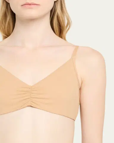 Commando Shirred Cotton Bralette | Thumbnail 4 Commando Shirred Cotton Bralette | Thumbnail 4