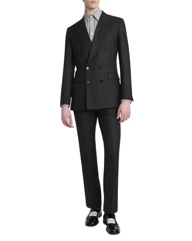 Men's Classic-Fit Pinstripe Formal Trousers Men's Classic-Fit Pinstripe Formal Trousers