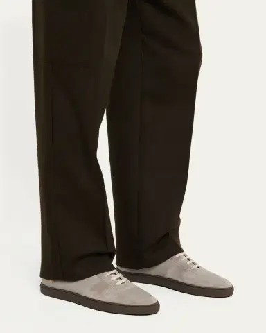 Common Projects Men's Bball Duo Slim Leather Low-Top Sneakers | Thumbnail 2 Common Projects Men's Bball Duo Slim Leather Low-Top Sneakers | Thumbnail 2