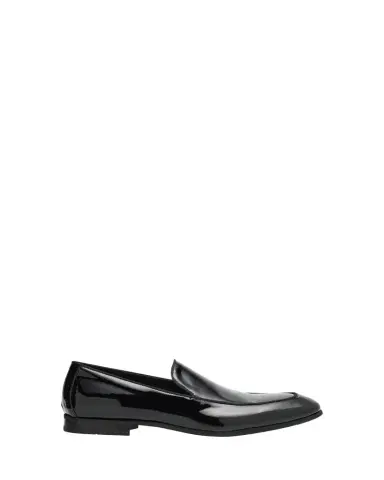 Bergdorf Goodman Men's Piped Patent Leather Apron-Toe Venetian Loafers | Thumbnail 1 Bergdorf Goodman Men's Piped Patent Leather Apron-Toe Venetian Loafers | Thumbnail 1
