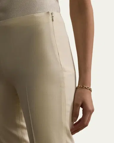 Ralph Lauren Collection Annie Cream Crepe Slim-Leg Ankle Pants | Thumbnail 5 Ralph Lauren Collection Annie Cream Crepe Slim-Leg Ankle Pants | Thumbnail 5