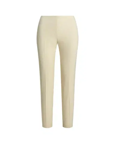 Ralph Lauren Collection Annie Cream Crepe Slim-Leg Ankle Pants | Thumbnail 1 Ralph Lauren Collection Annie Cream Crepe Slim-Leg Ankle Pants | Thumbnail 1