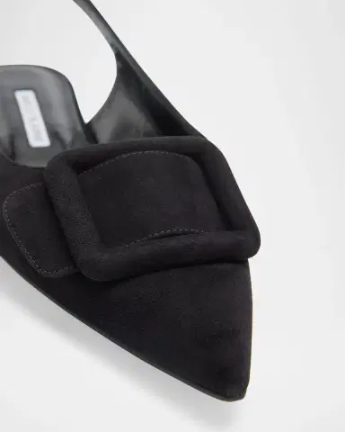 Manolo Blahnik Maylura Suede Slingback Ballerina Flats | Thumbnail 3 Manolo Blahnik Maylura Suede Slingback Ballerina Flats | Thumbnail 3