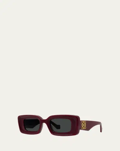 Loewe Anagram Beveled Acetate Rectangle Sunglasses | Thumbnail 4 Loewe Anagram Beveled Acetate Rectangle Sunglasses | Thumbnail 4