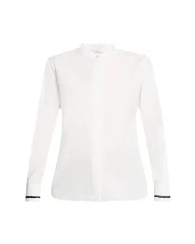 Max Mara Otranto Mandarin Collar Cotton Blouse | Thumbnail 1 Max Mara Otranto Mandarin Collar Cotton Blouse | Thumbnail 1