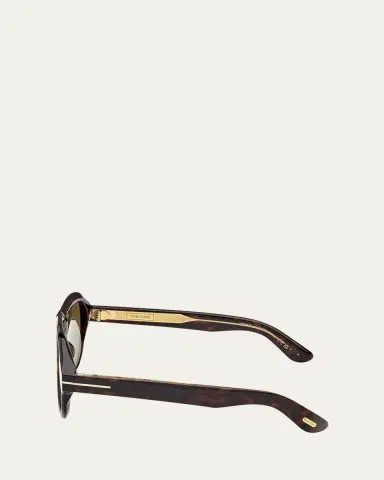 Tom Ford Men's Icon Collection Acetate Aviator Sunglasses | Thumbnail 3 Tom Ford Men's Icon Collection Acetate Aviator Sunglasses | Thumbnail 3