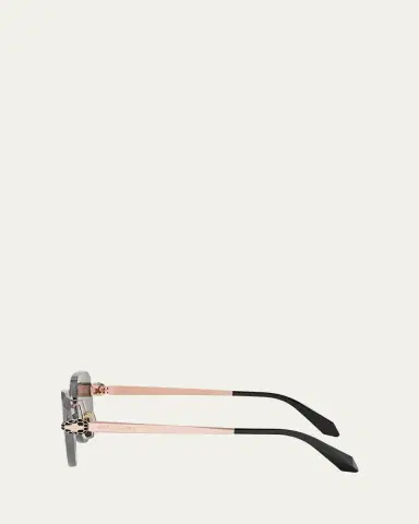 BVLGARI Serpenti Forever Rimless Oval Metal Sunglasses | Thumbnail 6 BVLGARI Serpenti Forever Rimless Oval Metal Sunglasses | Thumbnail 6