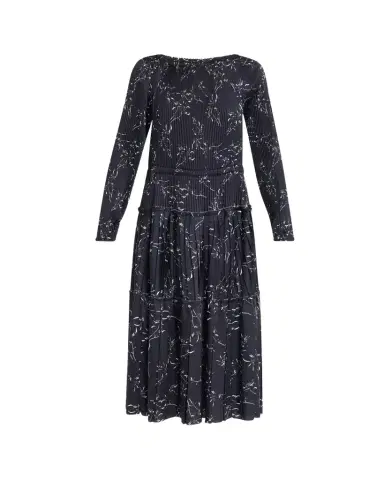 Plan C Pleated Long-Sleeve Midi Dress | Thumbnail 1 Plan C Pleated Long-Sleeve Midi Dress | Thumbnail 1