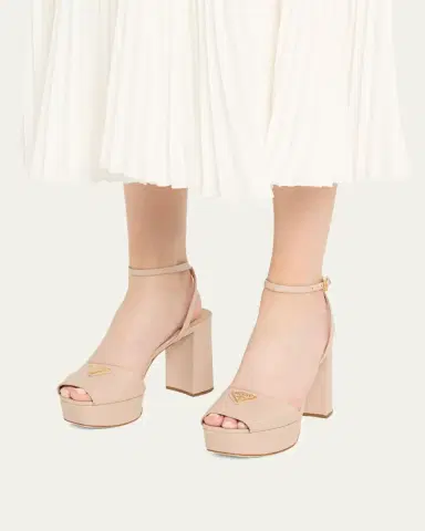 Prada Nappa Triangle Peep-Toe Platform Sandals | Thumbnail 13 Prada Nappa Triangle Peep-Toe Platform Sandals | Thumbnail 13