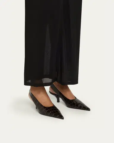 Toteme Croco-Embossed Leather Slingback Pumps | Thumbnail 2 Toteme Croco-Embossed Leather Slingback Pumps | Thumbnail 2