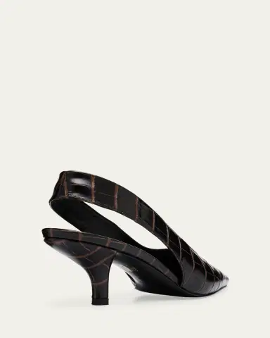 Toteme Croco-Embossed Leather Slingback Pumps | Thumbnail 5 Toteme Croco-Embossed Leather Slingback Pumps | Thumbnail 5
