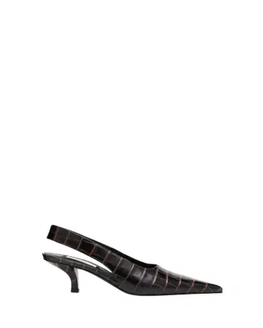 Toteme Croco-Embossed Leather Slingback Pumps | Thumbnail 1 Toteme Croco-Embossed Leather Slingback Pumps | Thumbnail 1