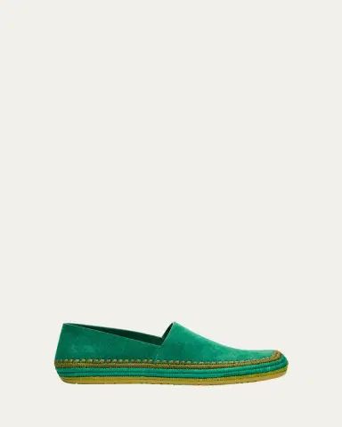 Loewe Men's Rio Suede and Raffia Espadrilles | Thumbnail 10 Loewe Men's Rio Suede and Raffia Espadrilles | Thumbnail 10
