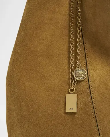 Chloé Spin Medium Tote Bag in Suede | Thumbnail 5 Chloé Spin Medium Tote Bag in Suede | Thumbnail 5