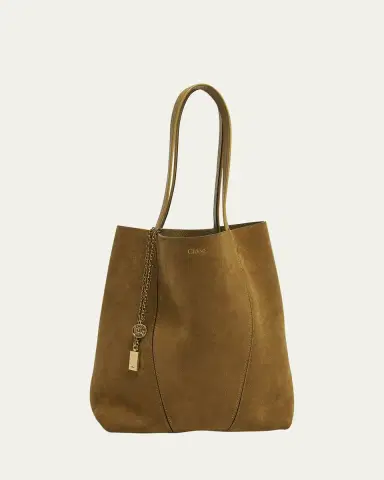 Chloé Spin Medium Tote Bag in Suede | Thumbnail 6 Chloé Spin Medium Tote Bag in Suede | Thumbnail 6