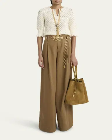 Chloé Spin Medium Tote Bag in Suede | Thumbnail 10 Chloé Spin Medium Tote Bag in Suede | Thumbnail 10