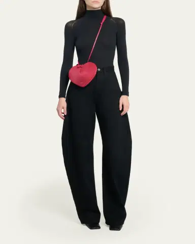 Alaïa Le Coeur Crossbody Bag in Suede | Thumbnail 5 Alaïa Le Coeur Crossbody Bag in Suede | Thumbnail 5
