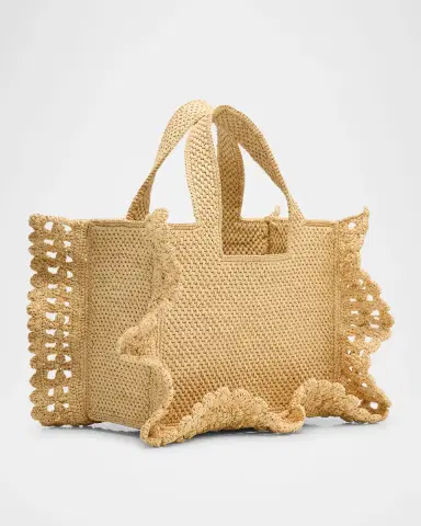 LOEWE x Paula's Ibiza Small Ruffled Tote Bag in Raffia | Thumbnail 2 LOEWE x Paula's Ibiza Small Ruffled Tote Bag in Raffia | Thumbnail 2
