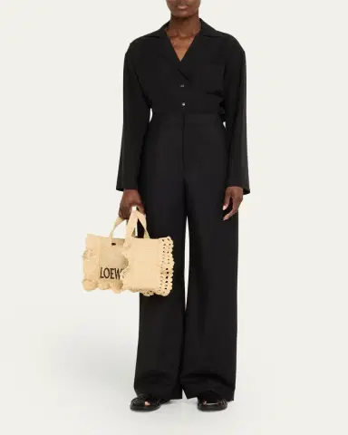 LOEWE x Paula's Ibiza Small Ruffled Tote Bag in Raffia | Thumbnail 10 LOEWE x Paula's Ibiza Small Ruffled Tote Bag in Raffia | Thumbnail 10