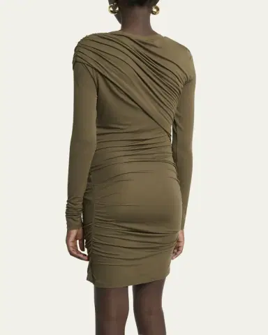 Etoile Isabel Marant Denise Long-Sleeve Draped Mini Dress | Thumbnail 3 Etoile Isabel Marant Denise Long-Sleeve Draped Mini Dress | Thumbnail 3