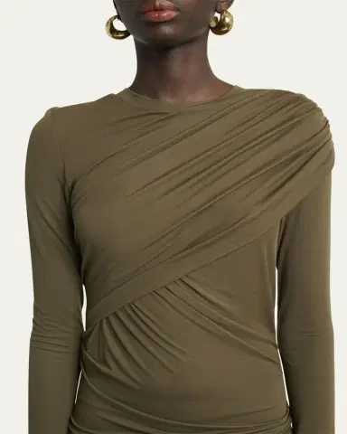 Etoile Isabel Marant Denise Long-Sleeve Draped Mini Dress | Thumbnail 5 Etoile Isabel Marant Denise Long-Sleeve Draped Mini Dress | Thumbnail 5
