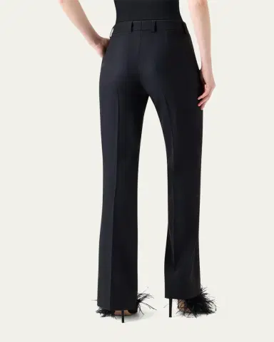 Akris Marilyn Wool Stretch Flannel Bootcut-Leg Ankle Pants | Thumbnail 2 Akris Marilyn Wool Stretch Flannel Bootcut-Leg Ankle Pants | Thumbnail 2