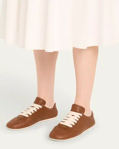 Prada Thin Leather Low-Top Sneakers | Thumbnail 2 Prada Thin Leather Low-Top Sneakers | Thumbnail 2