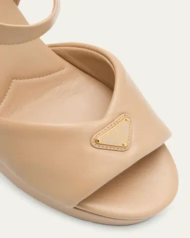 Prada Soft Nappa Ankle Strap Platform Sandals | Thumbnail 5 Prada Soft Nappa Ankle Strap Platform Sandals | Thumbnail 5