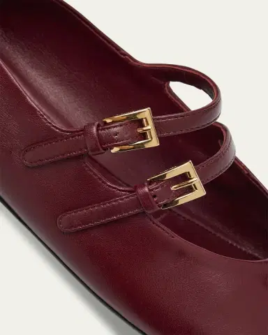 Prada Nappa Leather Double-Strap Triangle Logo Ballerina Flats | Thumbnail 6 Prada Nappa Leather Double-Strap Triangle Logo Ballerina Flats | Thumbnail 6