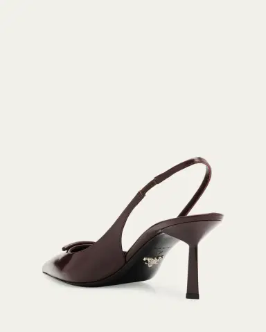 Prada Patent Padded Triangle Slingback Pumps | Thumbnail 4 Prada Patent Padded Triangle Slingback Pumps | Thumbnail 4