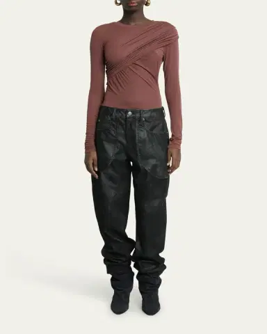 Etoile Isabel Marant Dressi Draped Long-Sleeve Top | Thumbnail 2 Etoile Isabel Marant Dressi Draped Long-Sleeve Top | Thumbnail 2