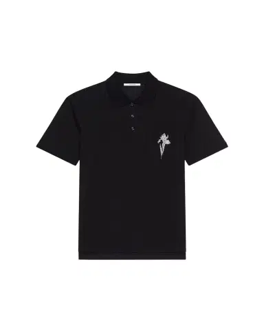 Givenchy Men's Pique Crystal-Motif Polo Shirt | Thumbnail 1 Givenchy Men's Pique Crystal-Motif Polo Shirt | Thumbnail 1