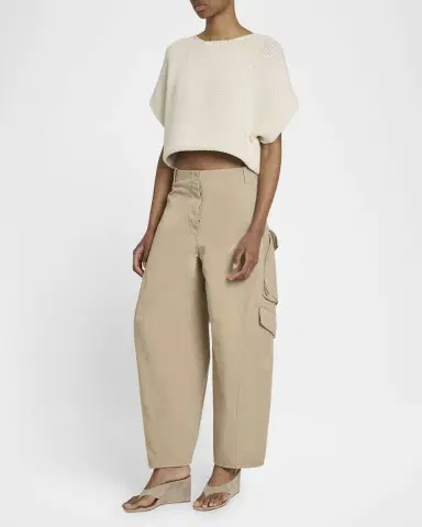 Alaïa Mid-Rise Washed Chino Barrel-Leg Cargo Trousers | Thumbnail 3 Alaïa Mid-Rise Washed Chino Barrel-Leg Cargo Trousers | Thumbnail 3