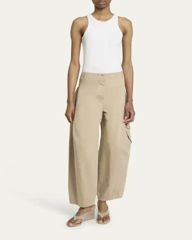 Alaïa Mid-Rise Washed Chino Barrel-Leg Cargo Trousers | Thumbnail 6 Alaïa Mid-Rise Washed Chino Barrel-Leg Cargo Trousers | Thumbnail 6