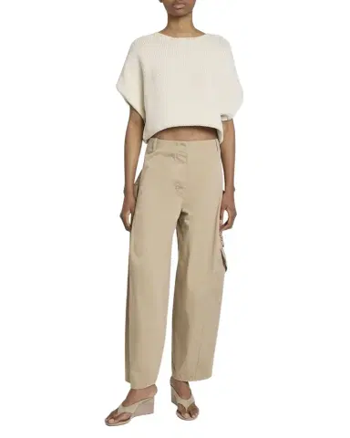 Alaïa Mid-Rise Washed Chino Barrel-Leg Cargo Trousers | Thumbnail 1 Alaïa Mid-Rise Washed Chino Barrel-Leg Cargo Trousers | Thumbnail 1