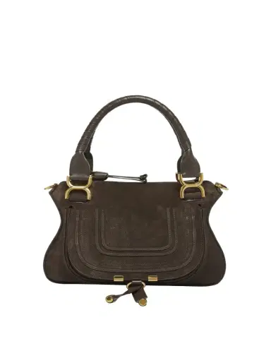 Chloé Marcie Double Carry Satchel in Calfskin Suede | Thumbnail 1 Chloé Marcie Double Carry Satchel in Calfskin Suede | Thumbnail 1