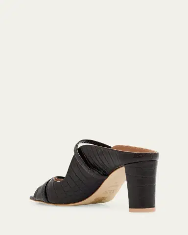 Malone Souliers Norah Croc-Embossed Leather Double-Strap Mule Sandals | Thumbnail 4 Malone Souliers Norah Croc-Embossed Leather Double-Strap Mule Sandals | Thumbnail 4