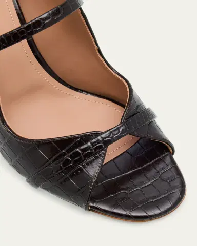 Malone Souliers Norah Croc-Embossed Leather Double-Strap Mule Sandals | Thumbnail 5 Malone Souliers Norah Croc-Embossed Leather Double-Strap Mule Sandals | Thumbnail 5