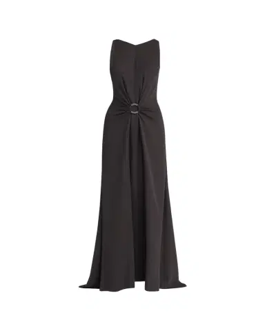 Giorgio Armani Beaded-Ring Silk Georgette Backless Gown | Thumbnail 1 Giorgio Armani Beaded-Ring Silk Georgette Backless Gown | Thumbnail 1