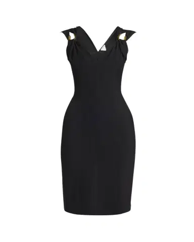 Bottega Veneta Buckle Sleeveless Grainy Viscose Linen Dress | Thumbnail 1 Bottega Veneta Buckle Sleeveless Grainy Viscose Linen Dress | Thumbnail 1
