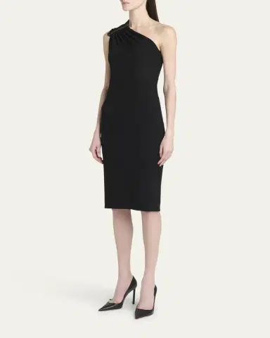 TOM FORD Strass Ruched One-Shoulder Dress | Thumbnail 4 TOM FORD Strass Ruched One-Shoulder Dress | Thumbnail 4