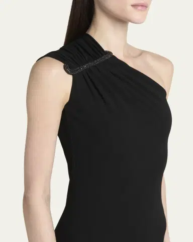 TOM FORD Strass Ruched One-Shoulder Dress | Thumbnail 5 TOM FORD Strass Ruched One-Shoulder Dress | Thumbnail 5