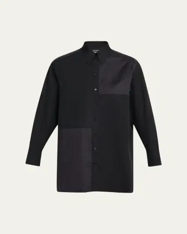 Akris Stitched Pleats Inset Cotton Poplin Oversized Shirt | Thumbnail 5 Akris Stitched Pleats Inset Cotton Poplin Oversized Shirt | Thumbnail 5