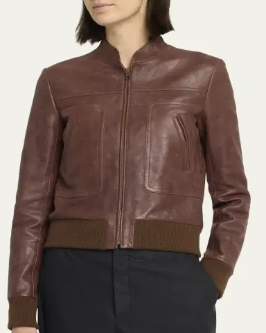 THE ROW Bader Leather Aviator Jacket | Thumbnail 5 THE ROW Bader Leather Aviator Jacket | Thumbnail 5