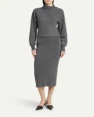 Tom Ford Fine Cashmere-Cotton Rib Pencil Skirt | Thumbnail 2 Tom Ford Fine Cashmere-Cotton Rib Pencil Skirt | Thumbnail 2