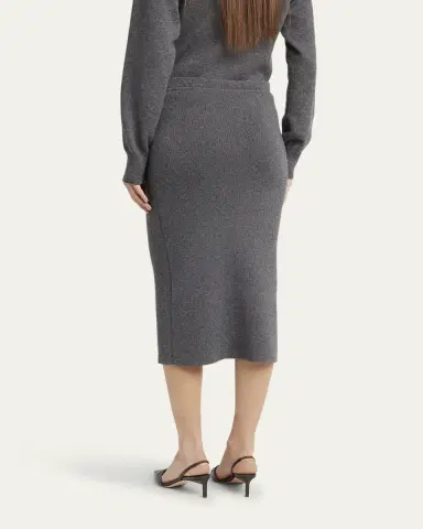 Tom Ford Fine Cashmere-Cotton Rib Pencil Skirt | Thumbnail 3 Tom Ford Fine Cashmere-Cotton Rib Pencil Skirt | Thumbnail 3