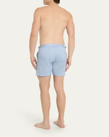 Orlebar Brown Men's Seersucker Stripe Mid-Length Swim Shorts | Thumbnail 3 Orlebar Brown Men's Seersucker Stripe Mid-Length Swim Shorts | Thumbnail 3