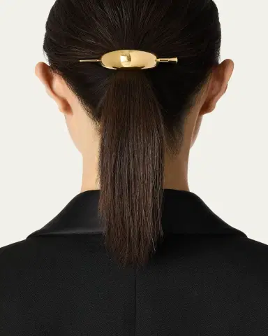 Bottega Veneta Gold-Tone Hair Clip | Thumbnail 2 Bottega Veneta Gold-Tone Hair Clip | Thumbnail 2